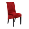 Ciemnoczerwony Aksamitny Duży Pokrowiec Na Krzesło