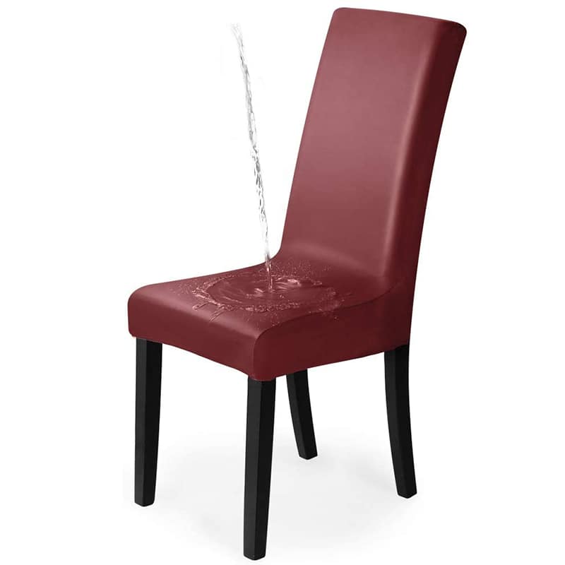 Pokrowiec Na Krzesło Ze Sztucznej Skóry W Kolorze Czerwonym Sauvignon