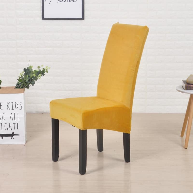 Duży Pokrowiec Na Krzesło W Kolorze Musztardowo-Żółtym